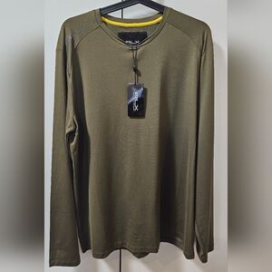 RLX Ralph Lauren Performance Long Sleeve T-Shirt Crew Neck Golf Green L $128
